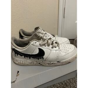 Nike Air Force One Sneakers Mens Size 12 Custom Splatter Paint White Low Top 07
